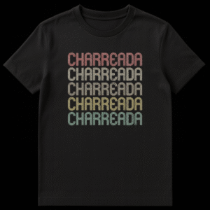 RODEO LEGEND t-shirt with distressed, layered Charreada Layered font on a western-themed tee. on Black t-shirt