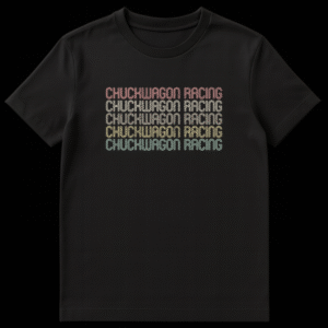 Chuckwagon Racing T-Shirt for Rodeo Fans on Black t-shirt