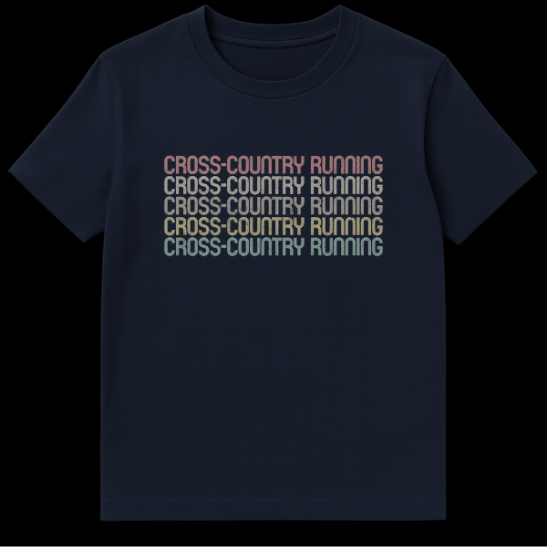 Humorous t-shirt design featuring the phrase 'the text' repeated multiple times in a minimalist style, symbolizing procrastination or looking busy. on Navy Blue t-shirt