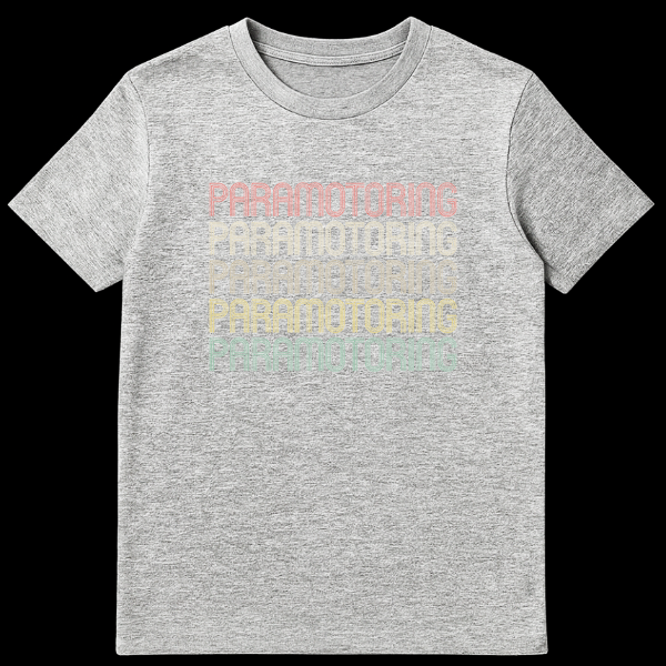 Paramotoring Enthusiast Repeated Passion Aviation Unisex T-Shirt on Sports Grey t-shirt