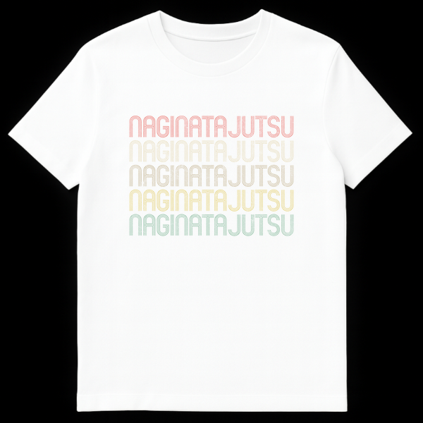 Naginatajutsu Practitioner Retro Typography Japanese Martial Art T-Shirt on White t-shirt